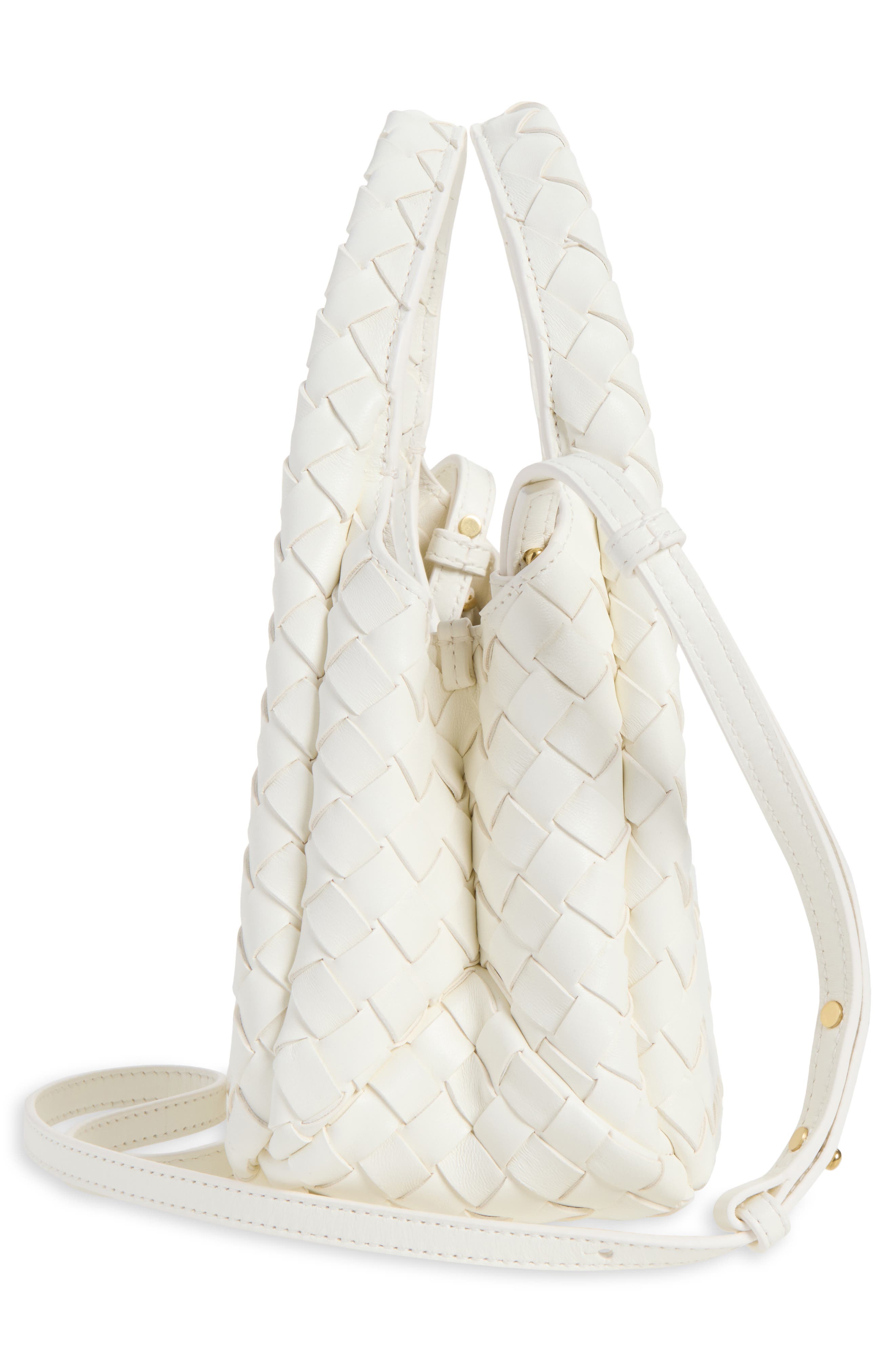 Baby Campana Intrecciato Leather Tote, Alternate, color, 9537 ALABASTER-MUSE BRASS