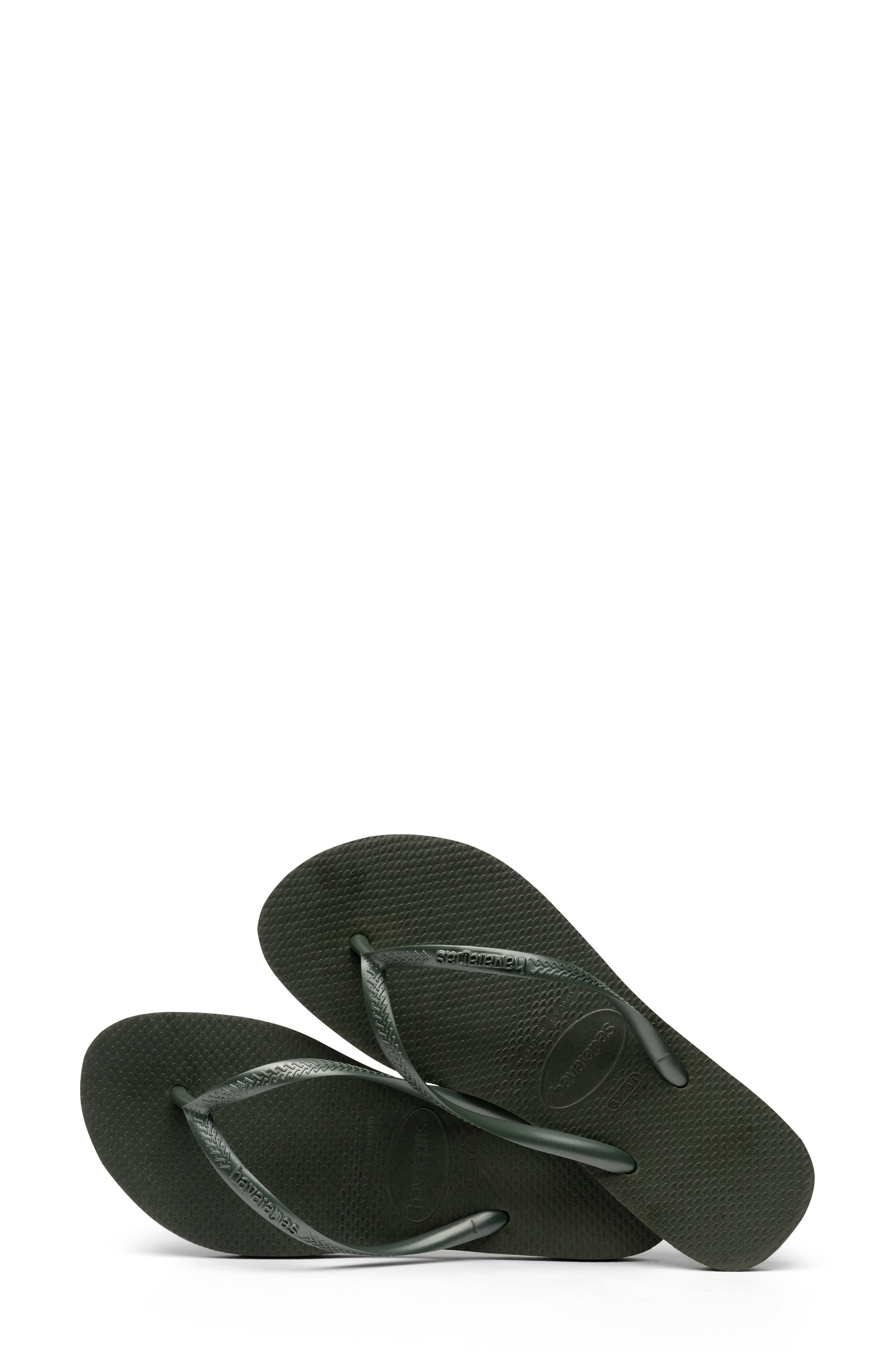 Slim Flip Flop, Alternate, color, GREEN OLIVE
