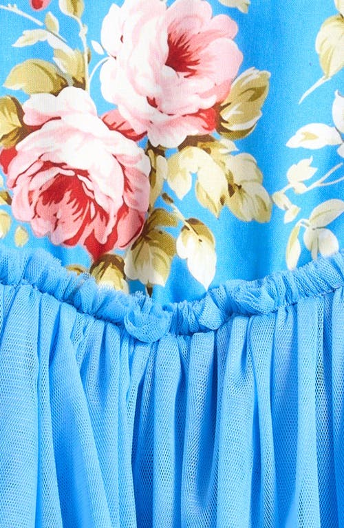 Rock Your Baby Kids' Darcy Sweetheart Tulle Sundress In Blue
