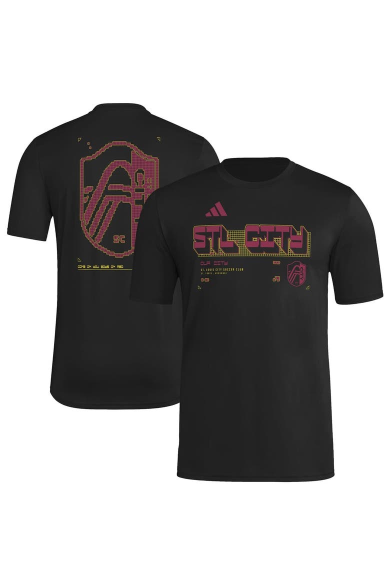 Men's adidas  Black St. Louis CITY SC 2026 Anthem AEROREADY Pregame T-Shirt, Main, color, Black