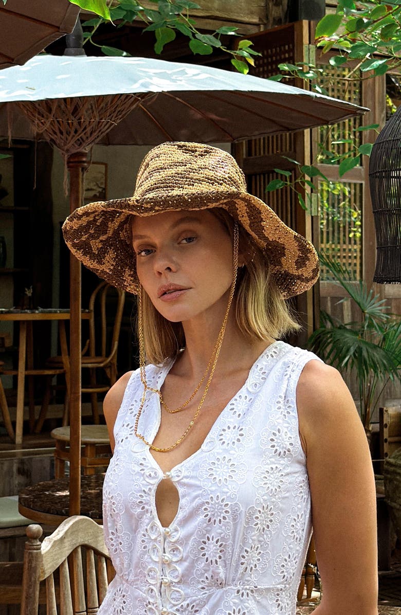 BRUNNA.CO The Zenda Wide Brim Raffia Rancher Hat, Alternate, color, Brown
