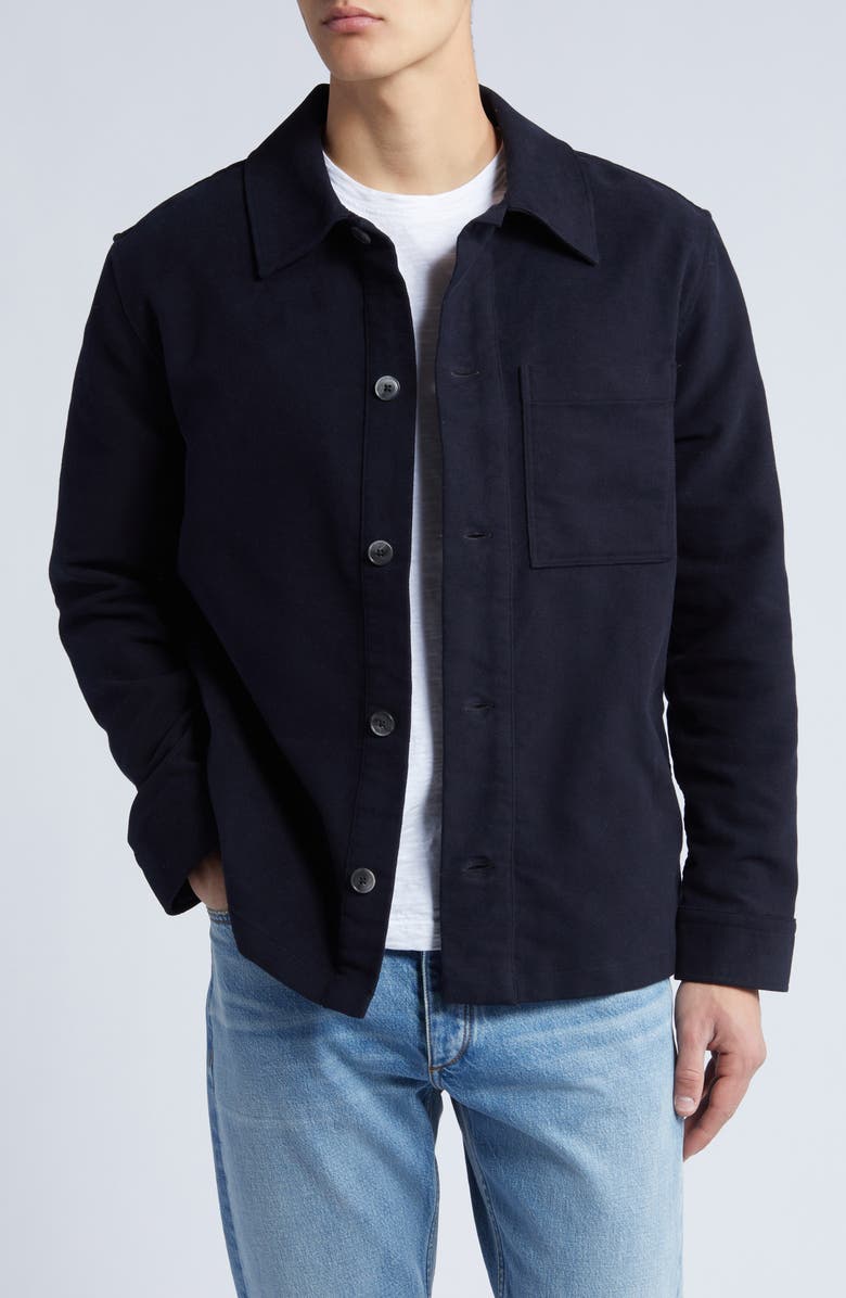 NN07 Asger 1724 Moleskin Cotton Shirt Jacket, Main, color, 