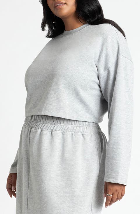 Oversized Cropped Sweatshirt