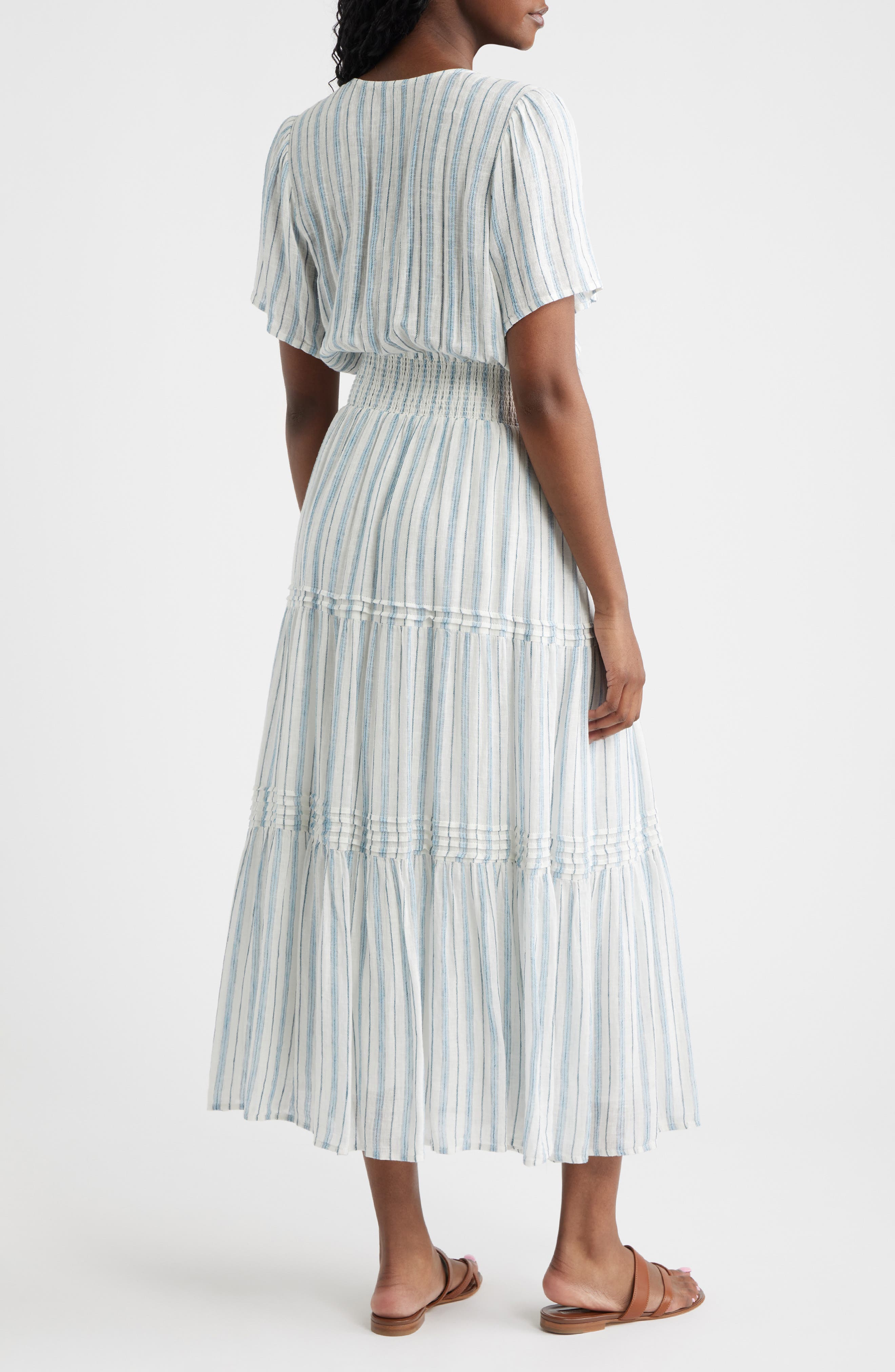 Cannes Stripe Linen Blend Dress - image 2