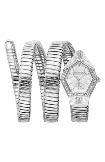 Mesmerizing Snake Wraparound Bracelet Watch, 23mm x 32.4mm