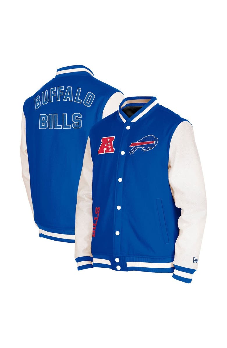 New Era Men's New Era Royal Buffalo Bills Third Down Varsity Full-Snap Jacket, Main, color,