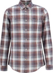 Barbour Hillroad Tailored Fit Buffalo Check Slub Cotton Button-Down Shirt