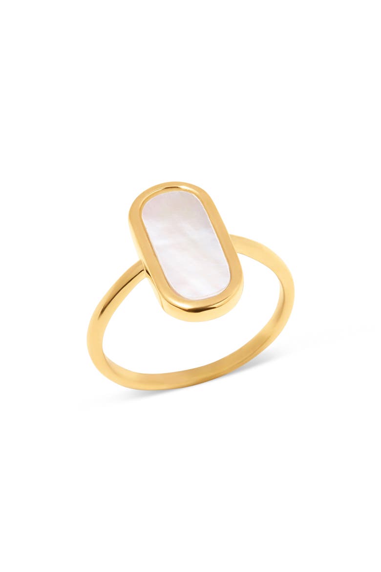 Fauna Mother of Pearl Ring, Main, color, GOLD