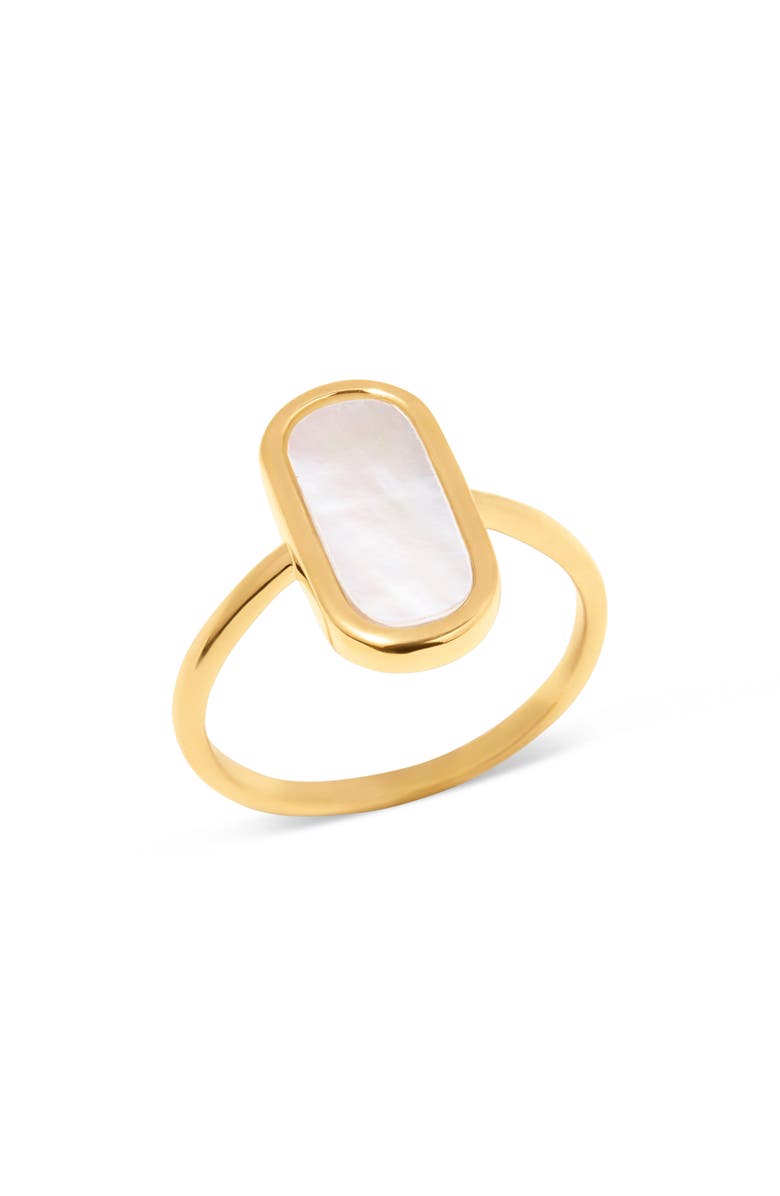 Brook and York Fauna Mother of Pearl Ring, Main, color, Gold