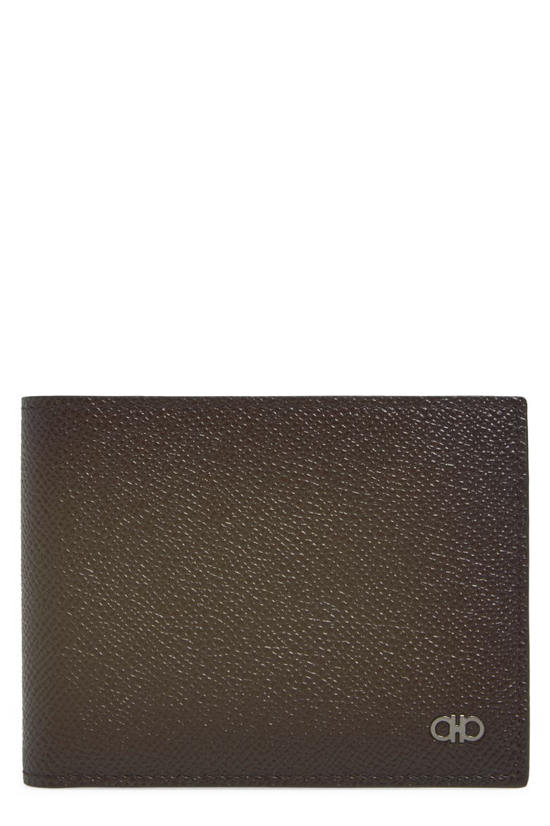 Micro Gancio Leather Bifold Wallet, Main, color, SPRUZZATURA NEW OLIVE NERO