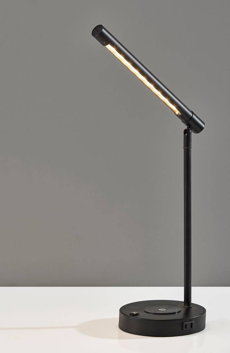 ADESSO LIGHTING DAX LED Wireless Charging Desk Lamp, Alternate, color, Black