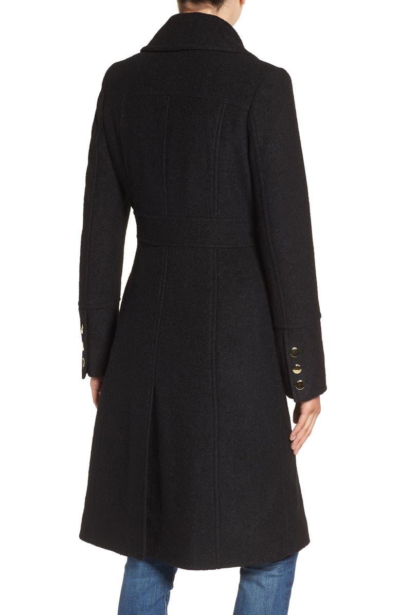 GUESS Fit & Flare Military Coat, Alternate, color, 