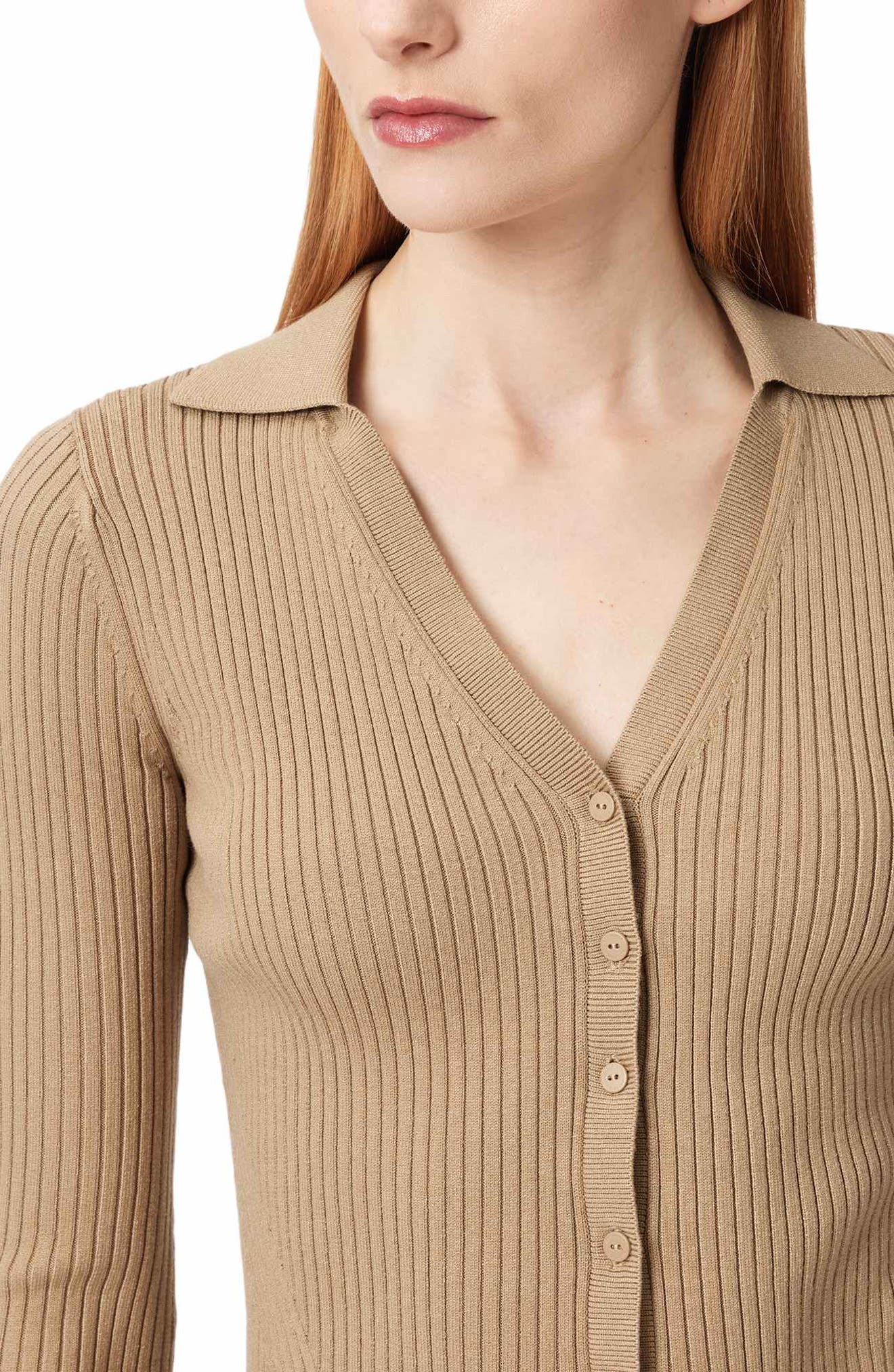 AllSaints Cruz Ribbed Cardigan (Women) | Nordstrom