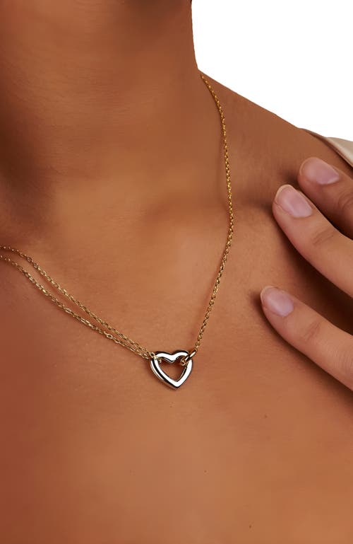 Little Sky Stone Emma Heart Charm Necklace In Multi
