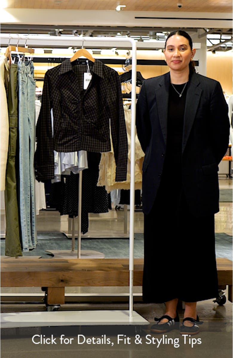 Check Gathered Crop Cotton Top, sales video thumbnail