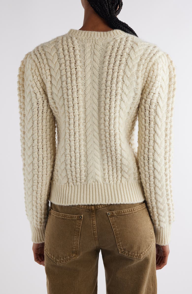 Isabel Marant Otilia Wool Cable Stitch Sweater, Alternate, color,