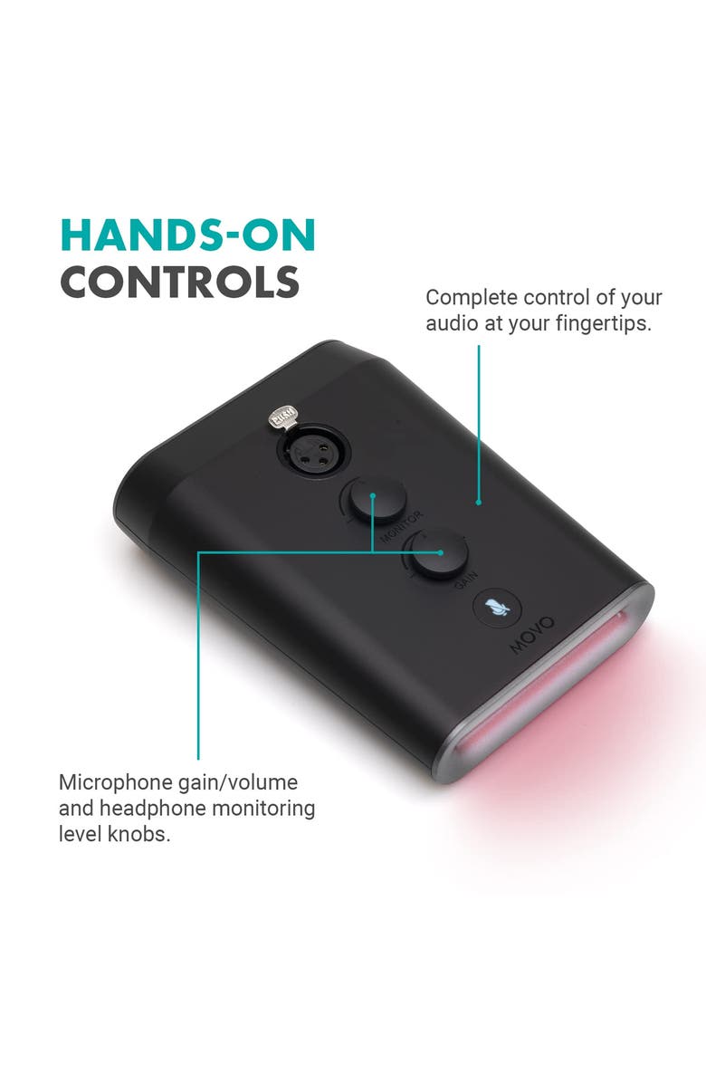 MOVO GM-7 USB Gooseneck Microphone for Computers, Alternate, color, Black