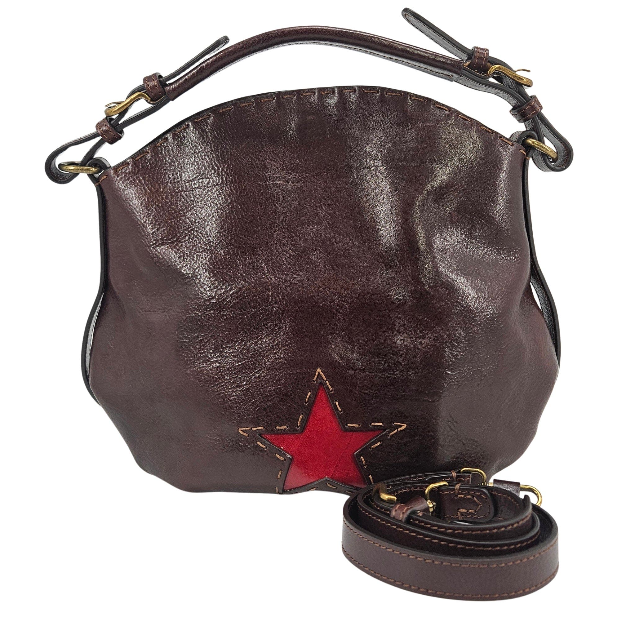 Star Shoulder Bag, Alternate, color, brown