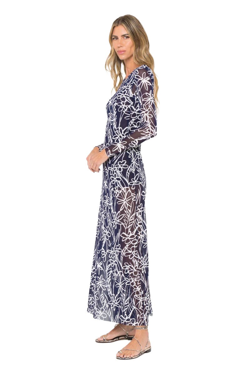 JBQ Gaia Dress, Alternate, color, Navy/White Floral