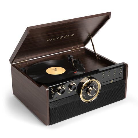 Empire 6 in 1 Wood Record Player
