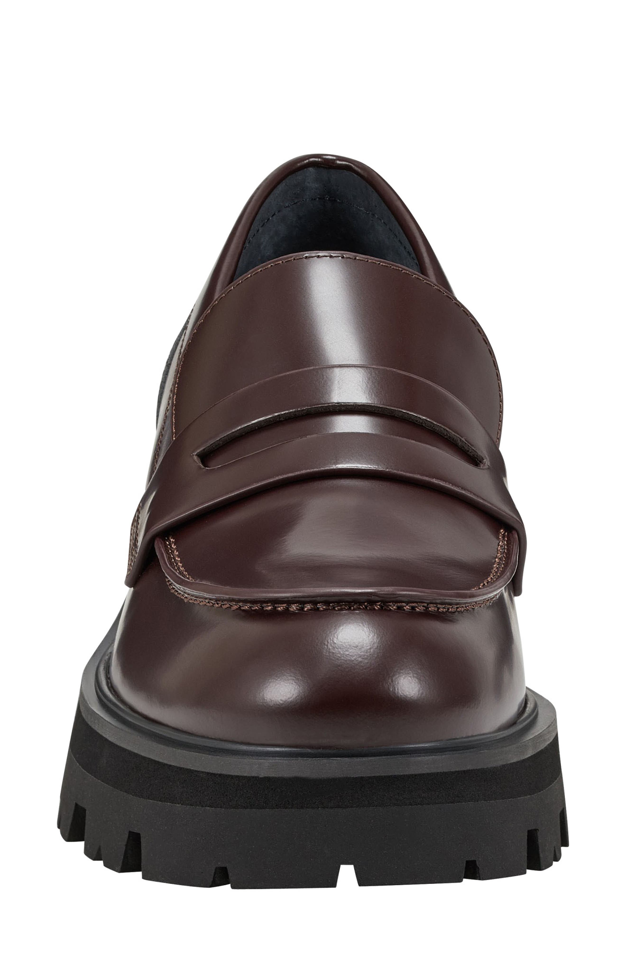Latika Platform Loafer, Alternate, color, DARK RED