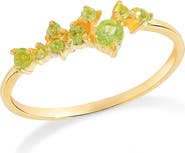 YS GEMS Asymmetric Gemstone Band Ring