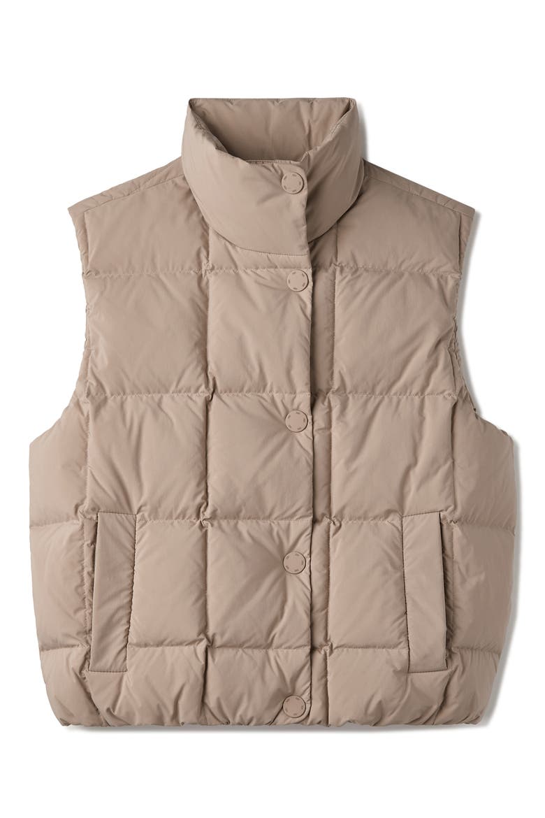 Powder Puffer Down Vest, Alternate, color, BEIGE STONE
