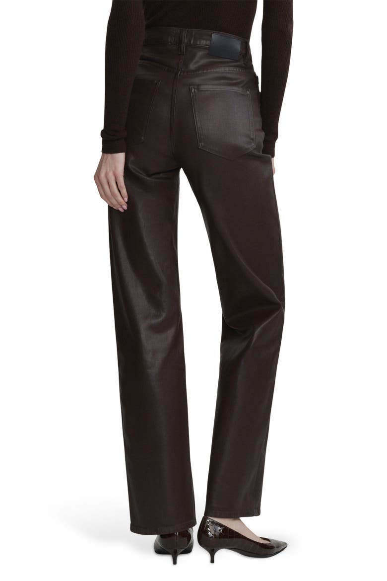 Karmine Wax Coated Refined SculptSystem High Waist Wide Leg Jeans, Alternate, color, BRAMBLE COATED