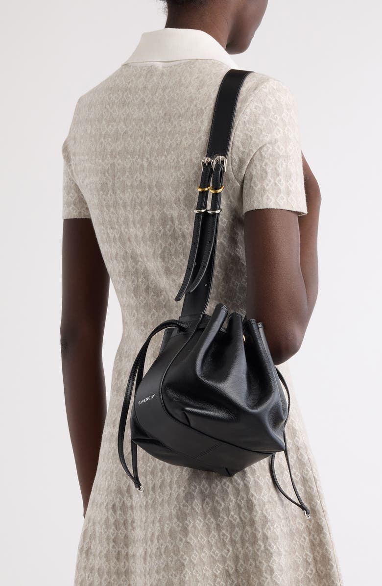 Givenchy Small Pumpkin Drawstring Leather Bucket Bag, Alternate, color,