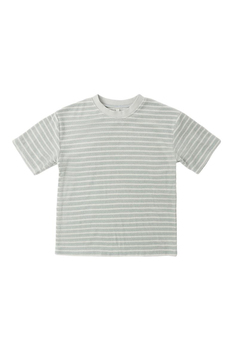 Seafoam Stripe Cotton Blend Terry T-Shirt, Alternate, color, SEAFOAM