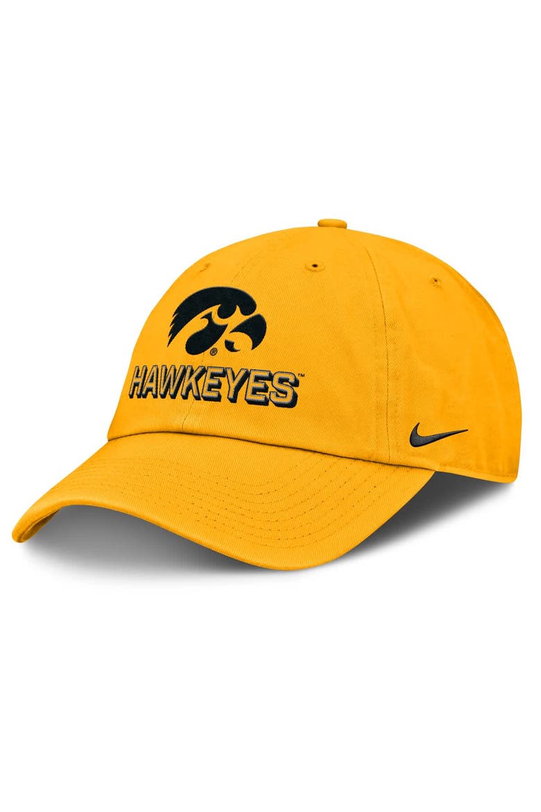 Men's Nike Gold Iowa Hawkeyes 2025 On-Field Club Adjustable Hat, Main, color, Gold