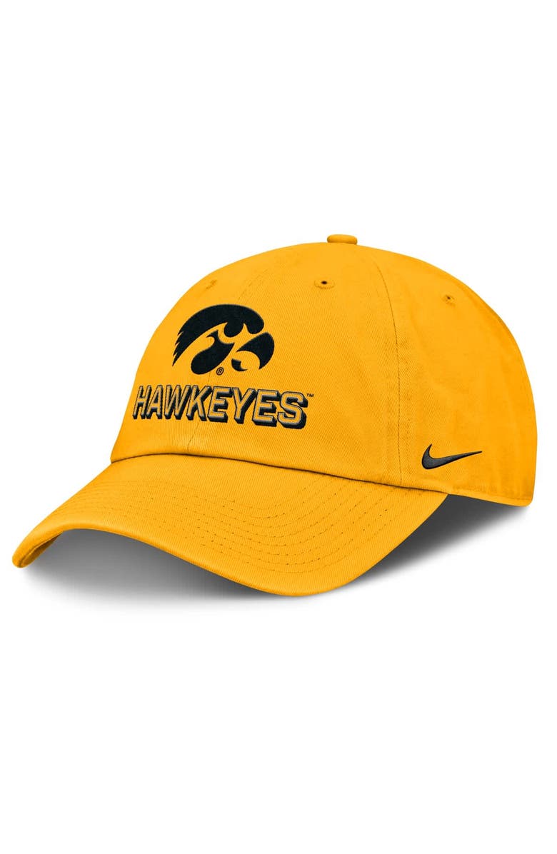 Nike Men's Nike Gold Iowa Hawkeyes 2025 On-Field Club Adjustable Hat, Main, color, Gold