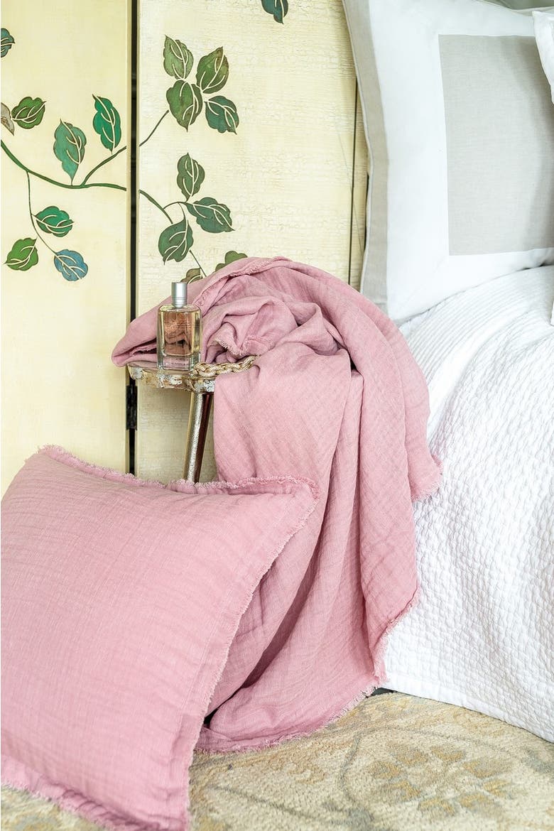 50" x 70" Feather Gauze Throw Collection, Alternate, color, Pink