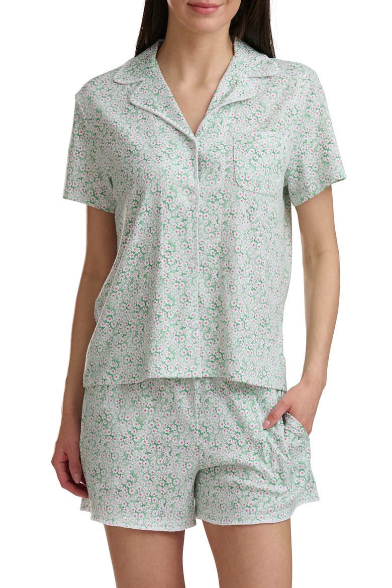 Notch Collar Short Pajamas, Main, color, DAISY DOT DITSY