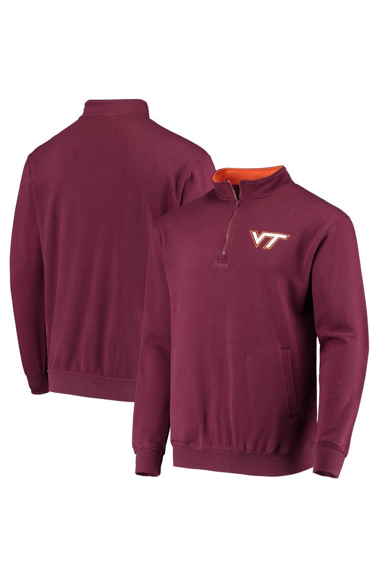 Men's Colosseum Maroon Virginia Tech Hokies Tortugas Logo Quarter-Zip Jacket, Main, color, Maroon