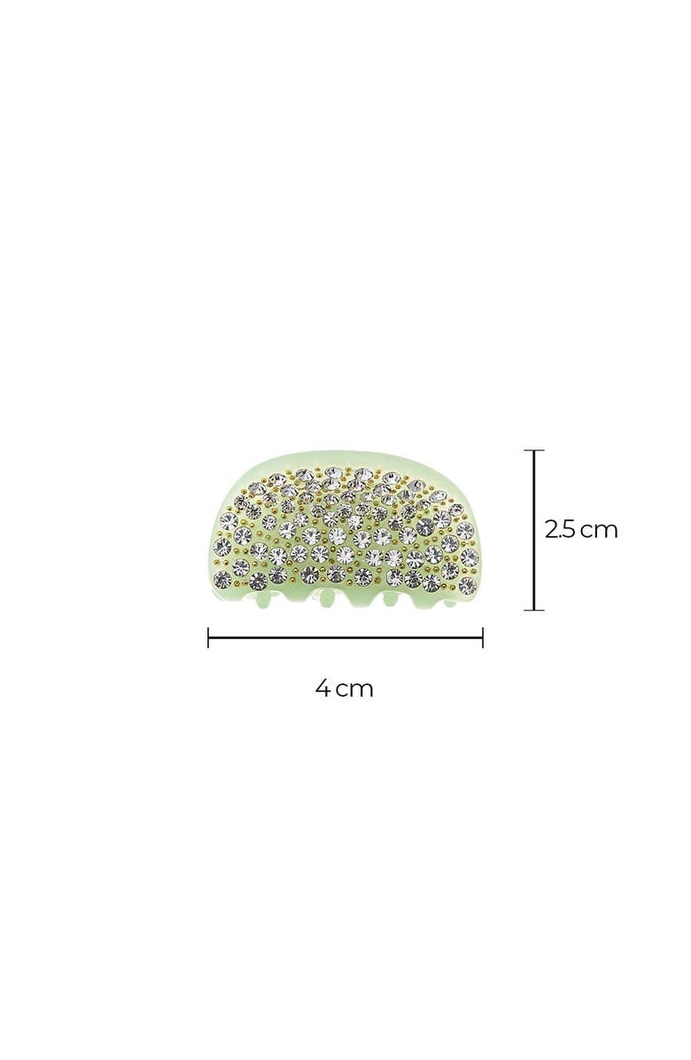 BY ADINA EDEN Mini Rhinestone Cluster Claw Clip, Alternate, color, Mint