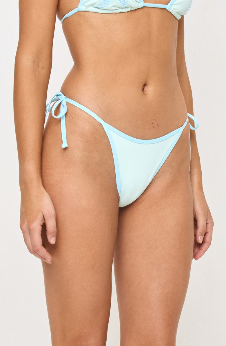 LSPACE Levy Bitsy String Bikini Bottoms, Alternate, color, Light Aqua/ Tourmaline
