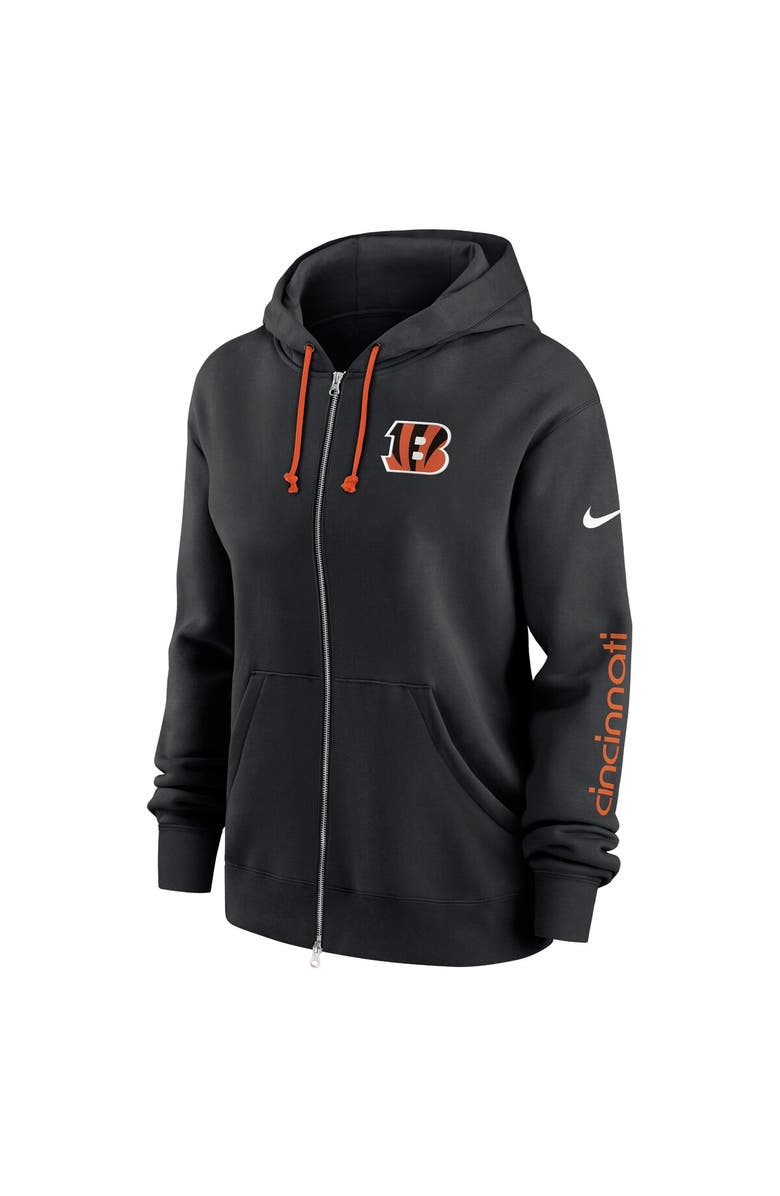 Nike Women's Nike Black Cincinnati Bengals Phoenix Hoodie Full-Zip Sweatshirt, Alternate, color, 