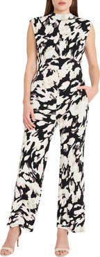 Donna Morgan Mock Neck Sleeveless Jumpsuit