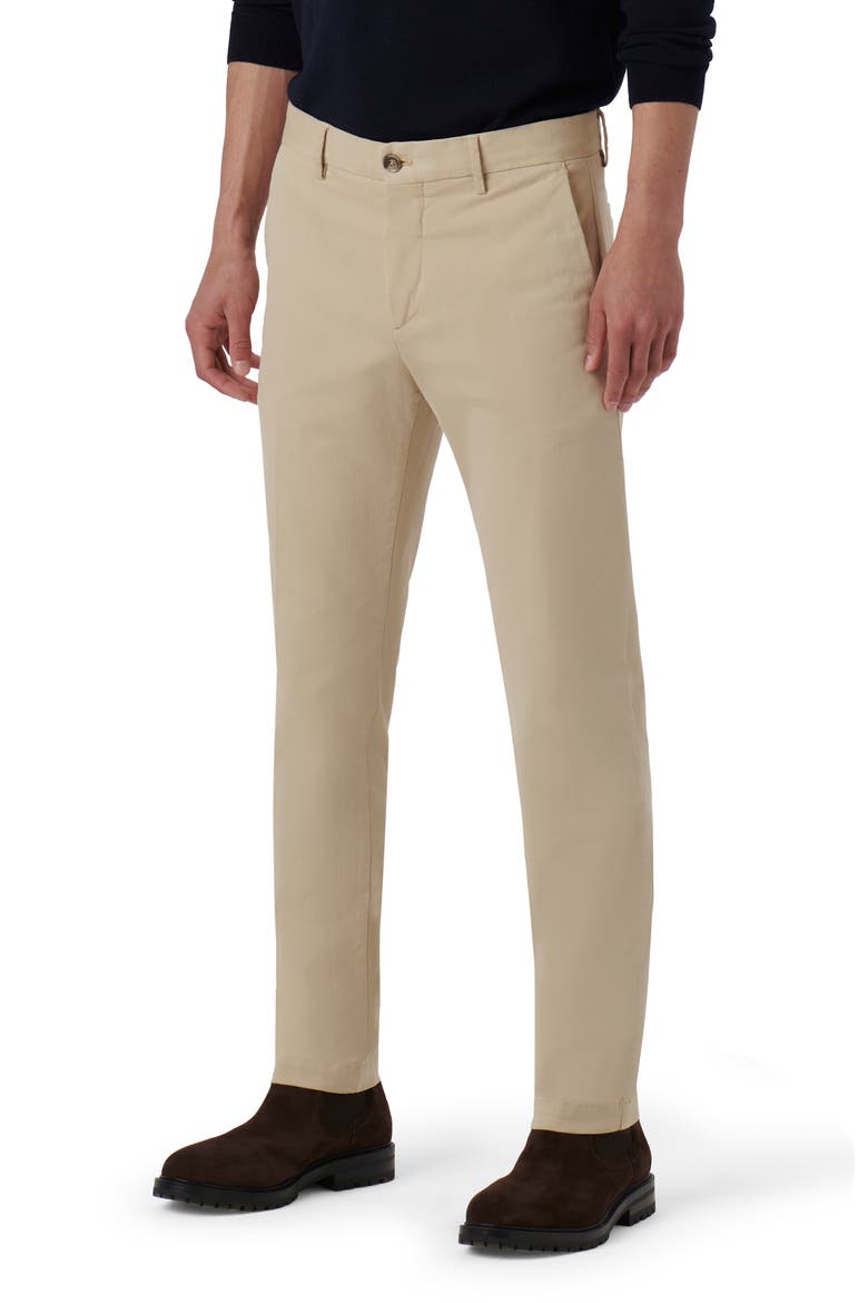 Stretch Cotton Blend Twill Chinos, Main, color, WILLOW