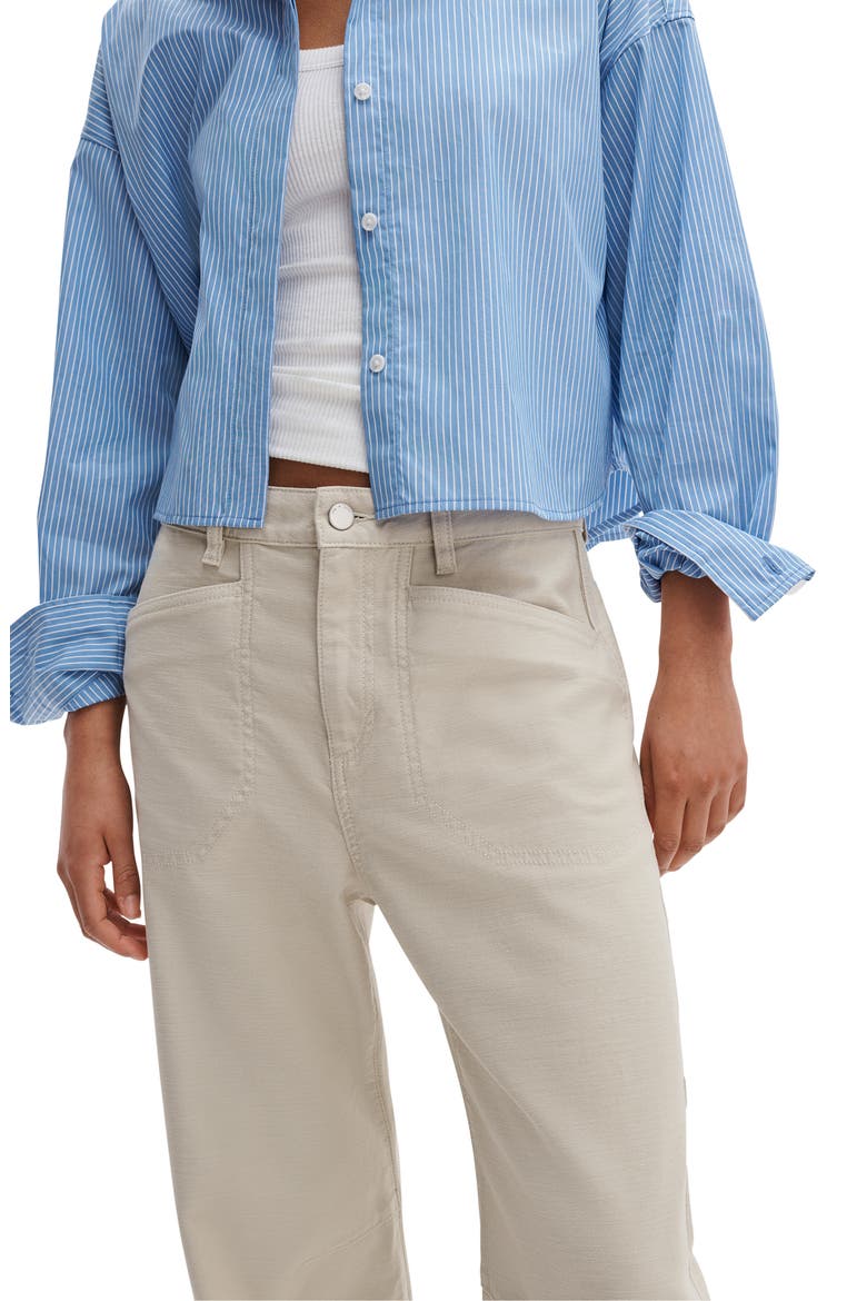 Stevie Tapered Stretch Cotton Utility Pants, Alternate, color, TAN
