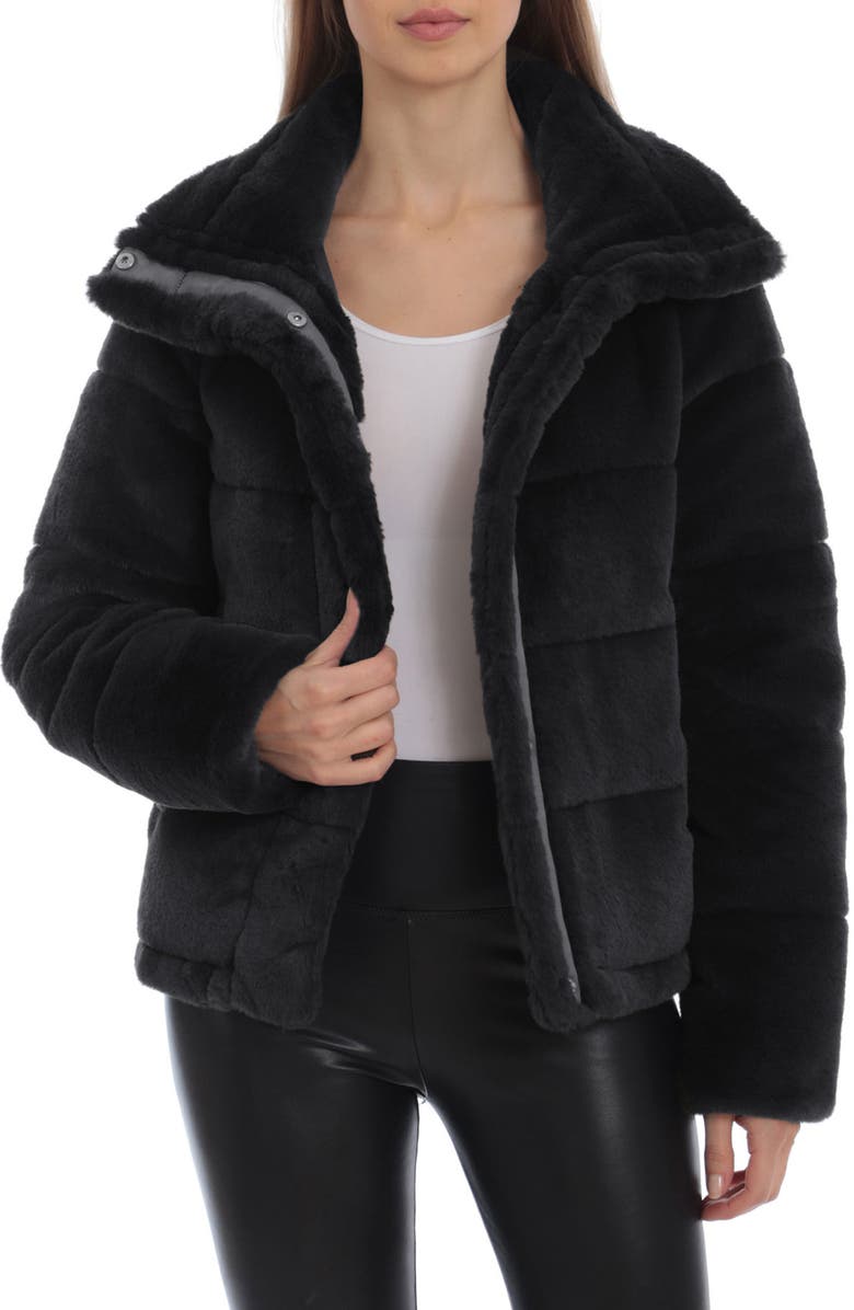 Avec Les Filles Faux Fur Puffer Jacket, Main, color, 