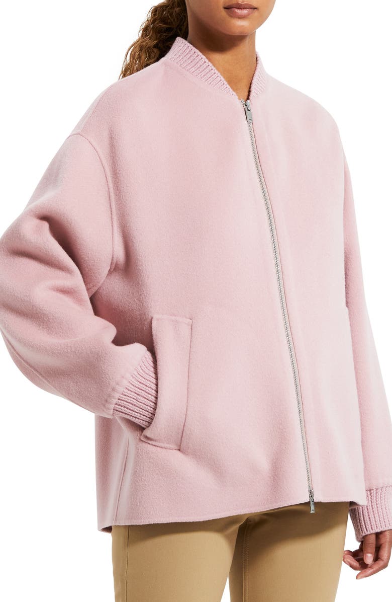 Theory Wool & Cashmere Bomber Jacket, Alternate, color,