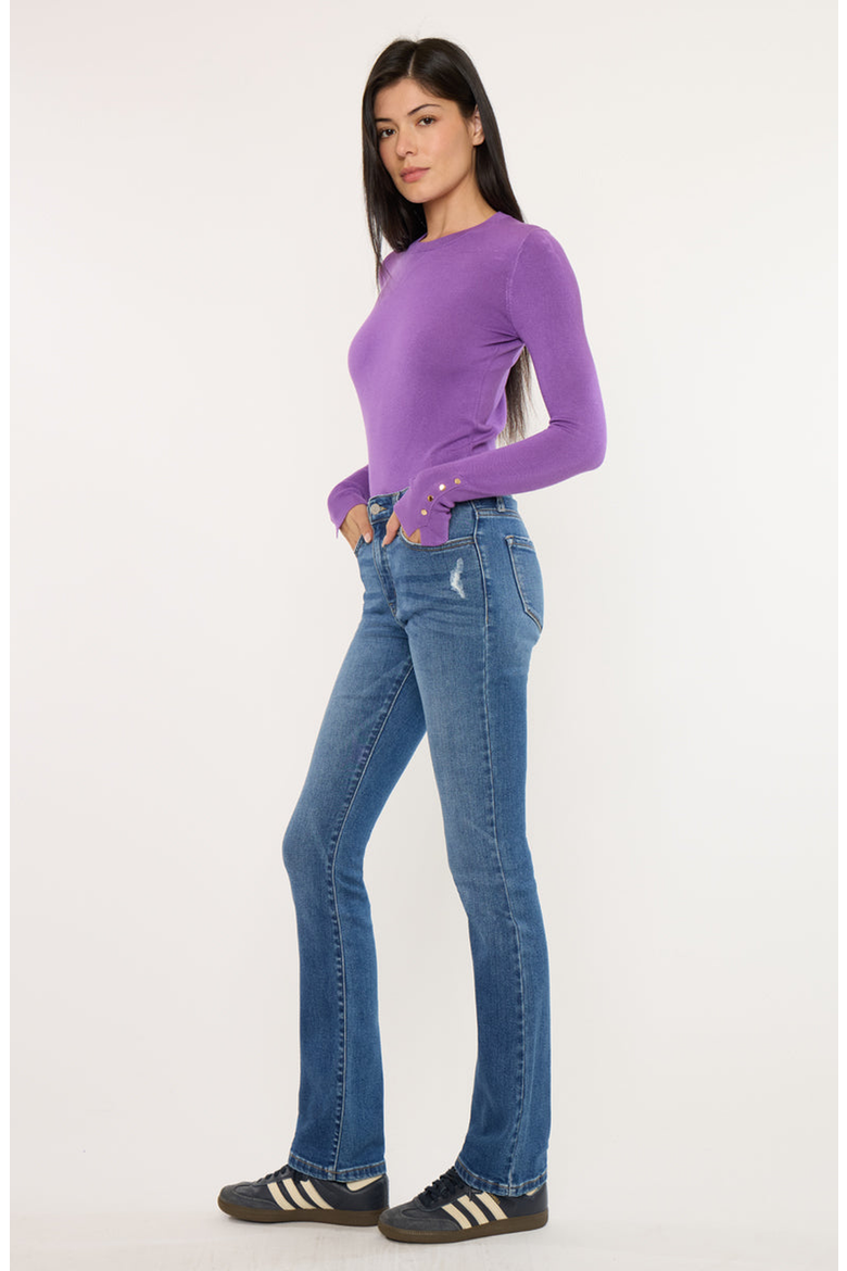 Denver Essentials High Rise Bootcut Jeans, Alternate, color, Medium Wash