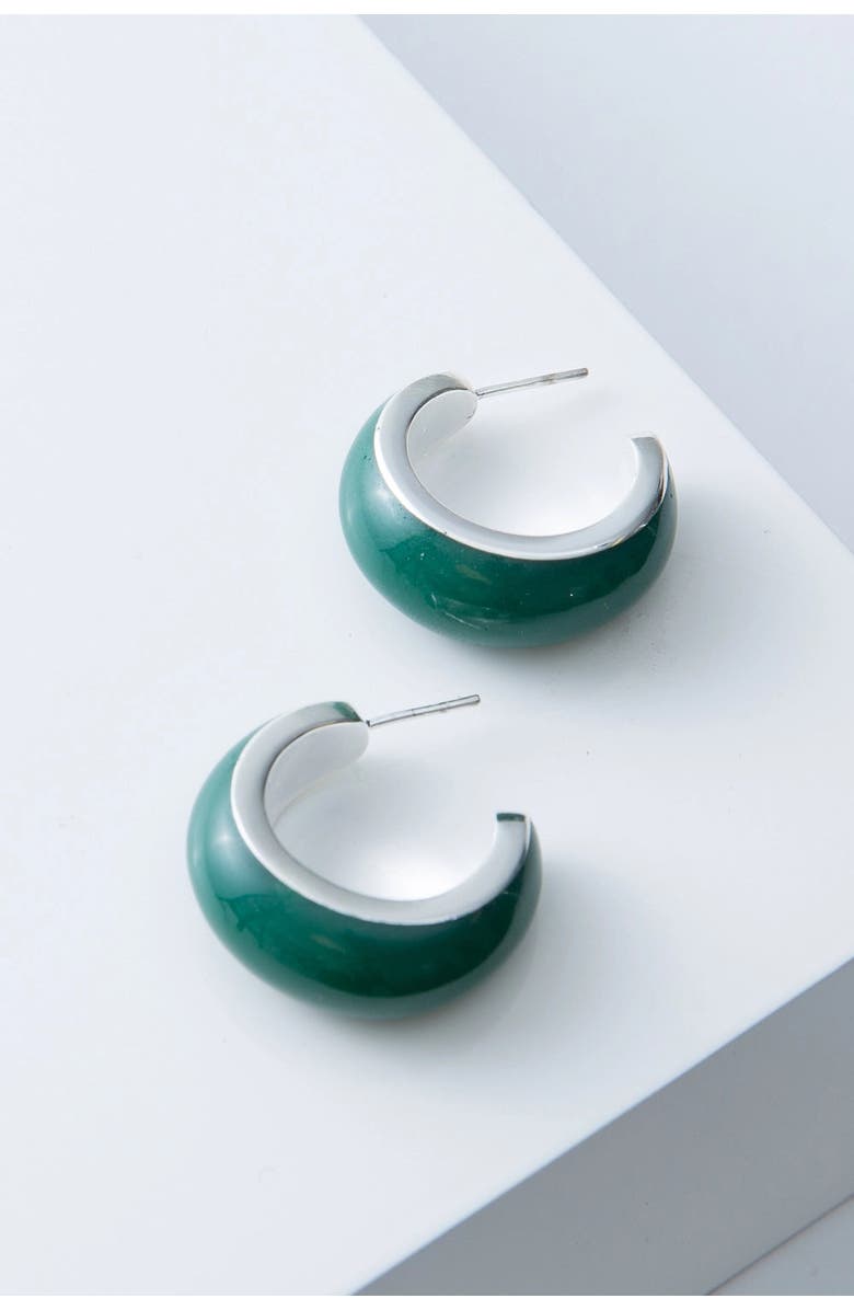 Noonday Collection Jasper Hoops, Main, color, Green
