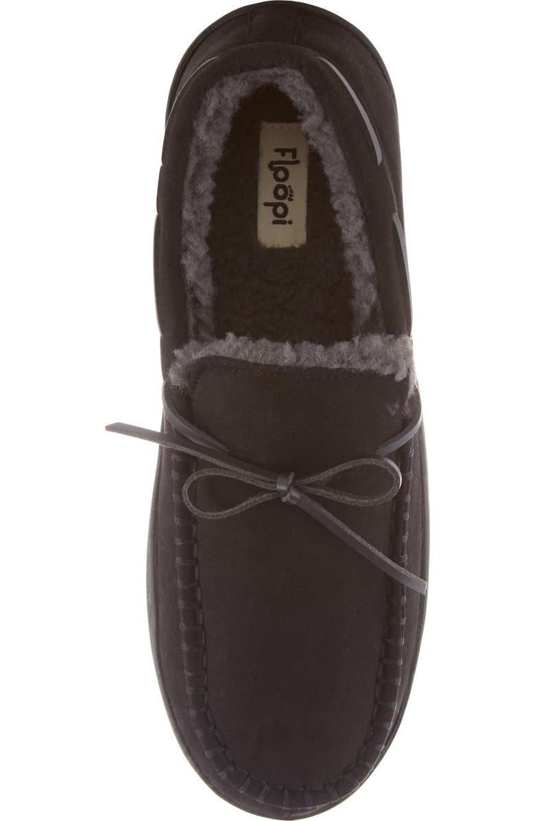 FLOOPI Faux Fur Lined Slipper, Alternate, color, Black