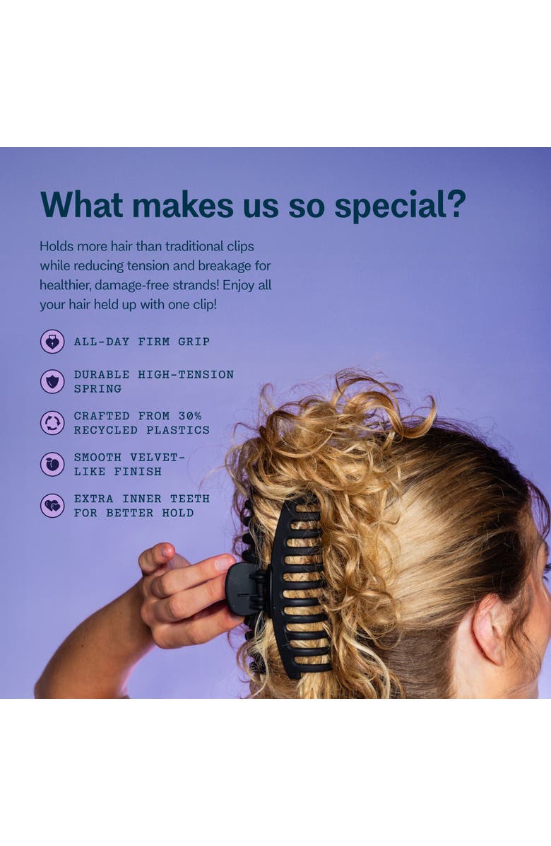 Gimme Beauty XL Barrel Claw Clip for Thick Hair, Alternate, color, Black