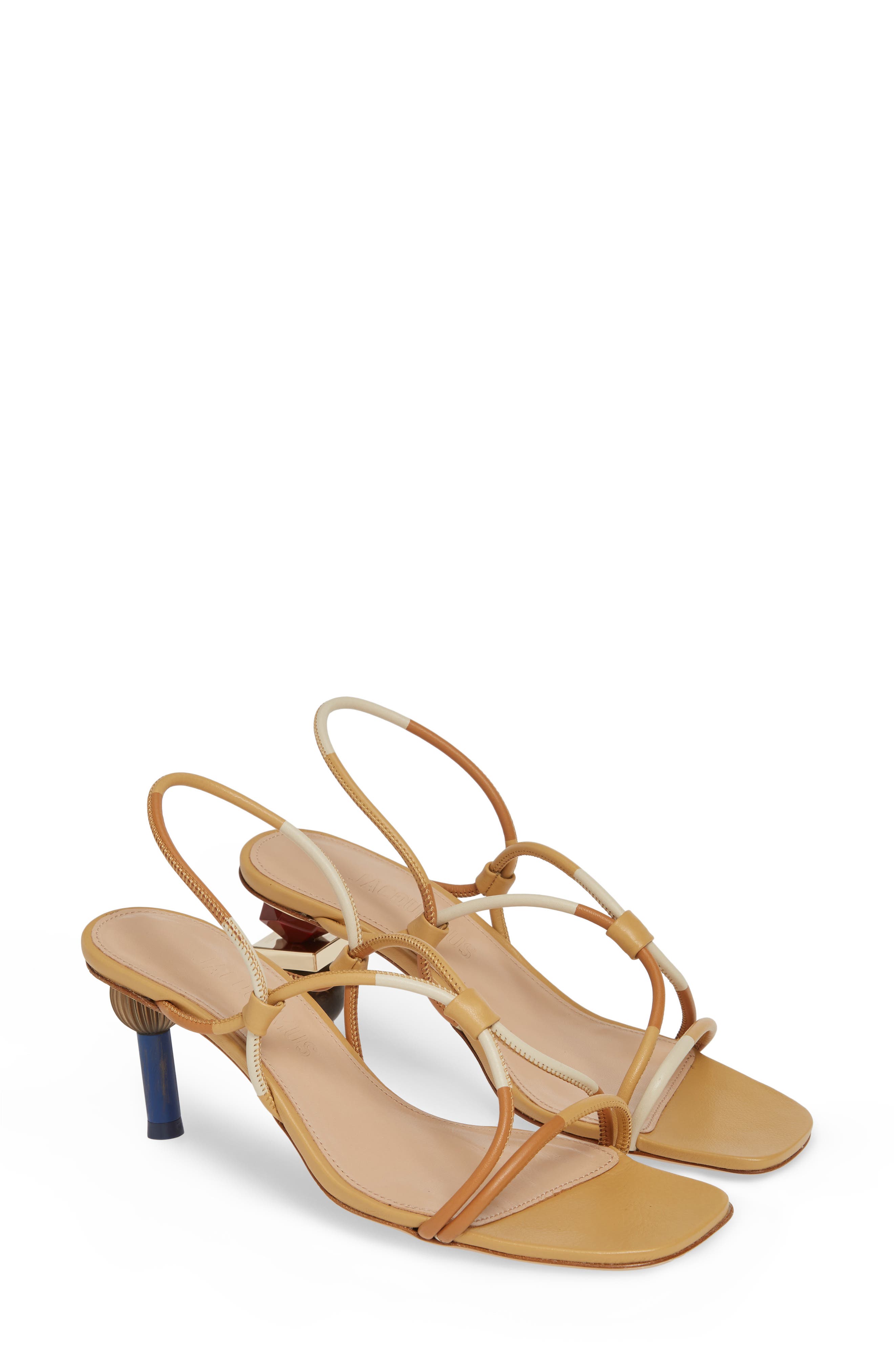 Les Sandales Olbia Sandal, Alternate, color, MULTI BEIGE LEATHER