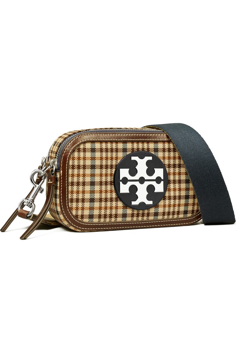 Tory Burch Mini Miller Plaid Crossbody Bag, Alternate, color,