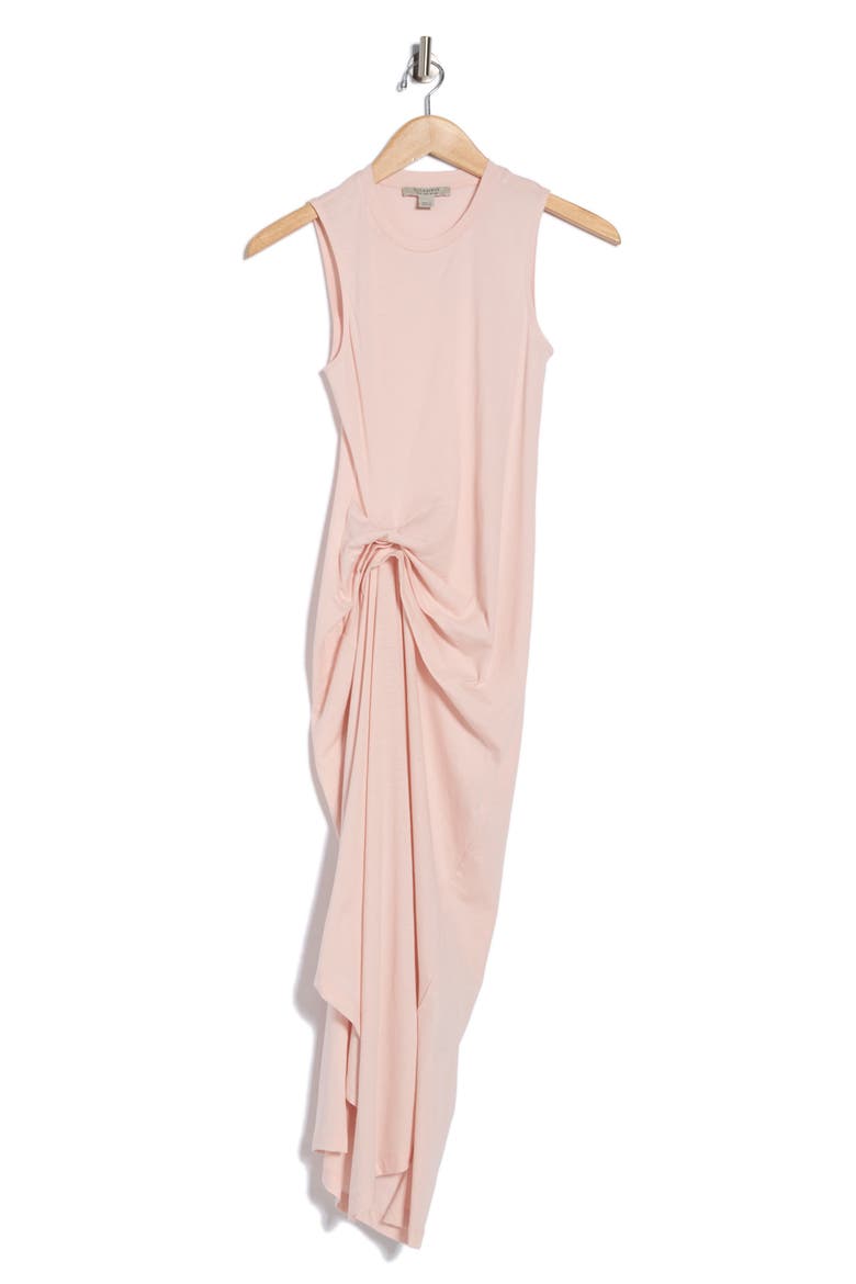 Rivi Draped Midi Dress, Alternate, color, MAUVE CHALK PINK